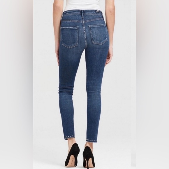 Citizens of Humanity Rocket High Rise Skinny Ankle Split Hem Studded Ventana 30 - Picture 5 of 13